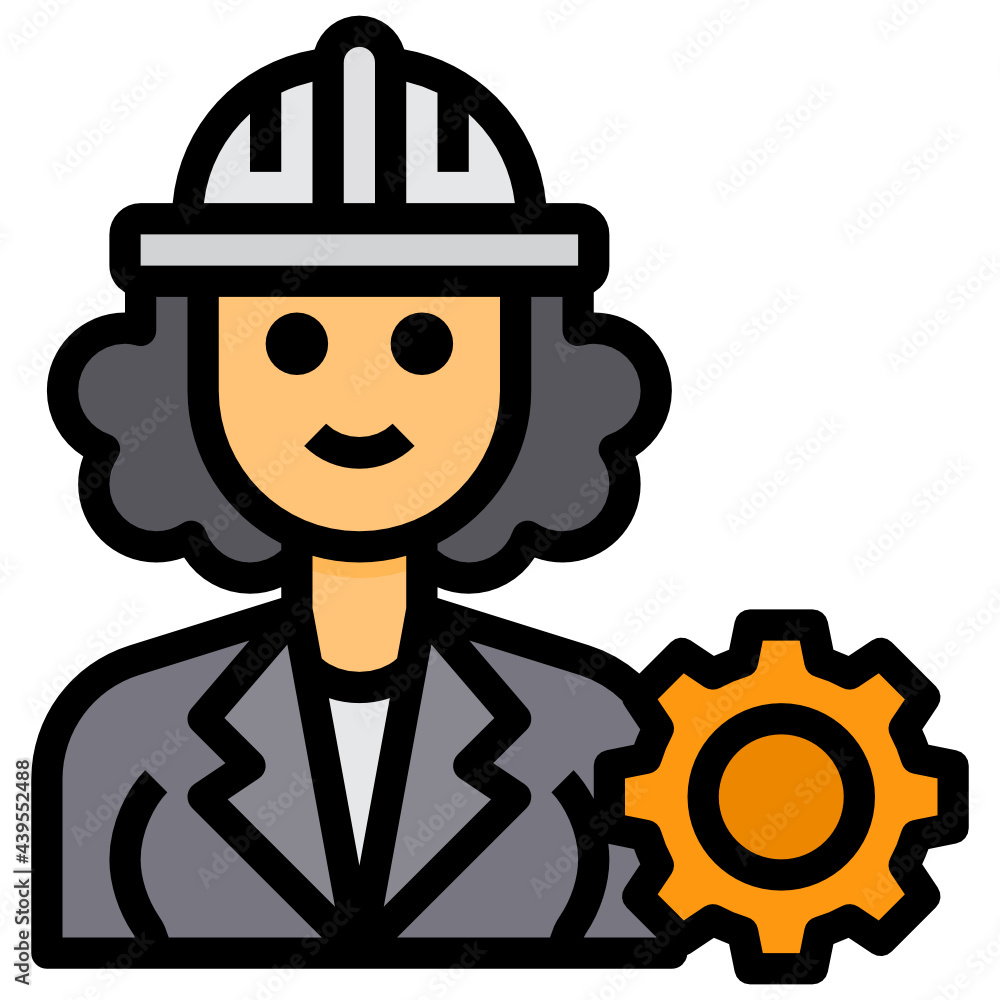 Engineer line icon Engineer line icon