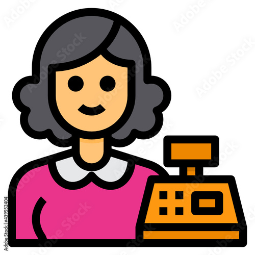 Cashier line icon