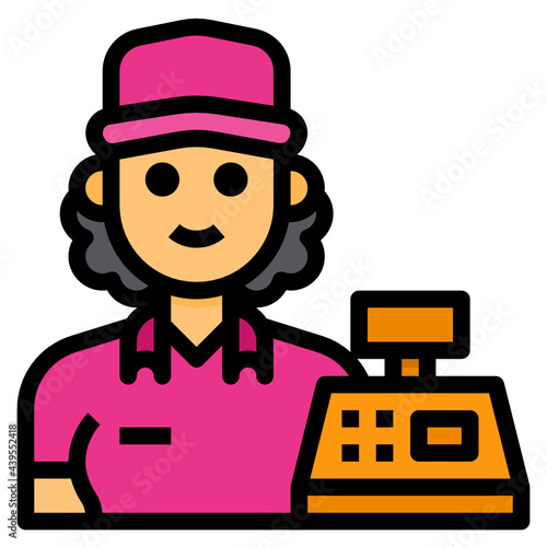 Cashier line icon
