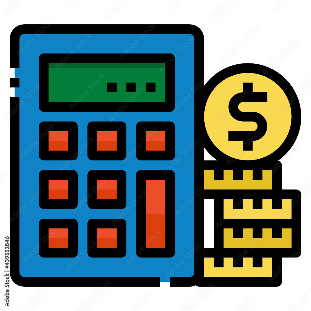 calculator line icon calculator line icon