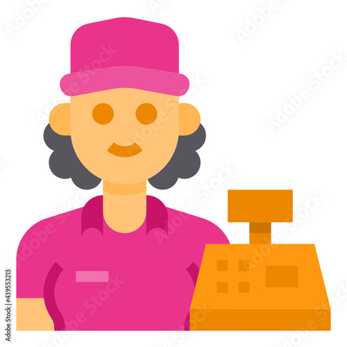 Cashier flat icon