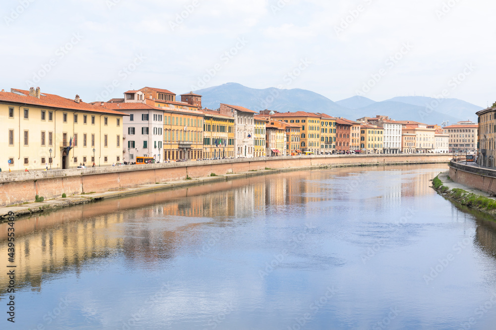 Ponte Solferino Bridge. Arno River. Pisa. Italy. Ponte Solferino Bridge. Arno River. Pisa. Italy.