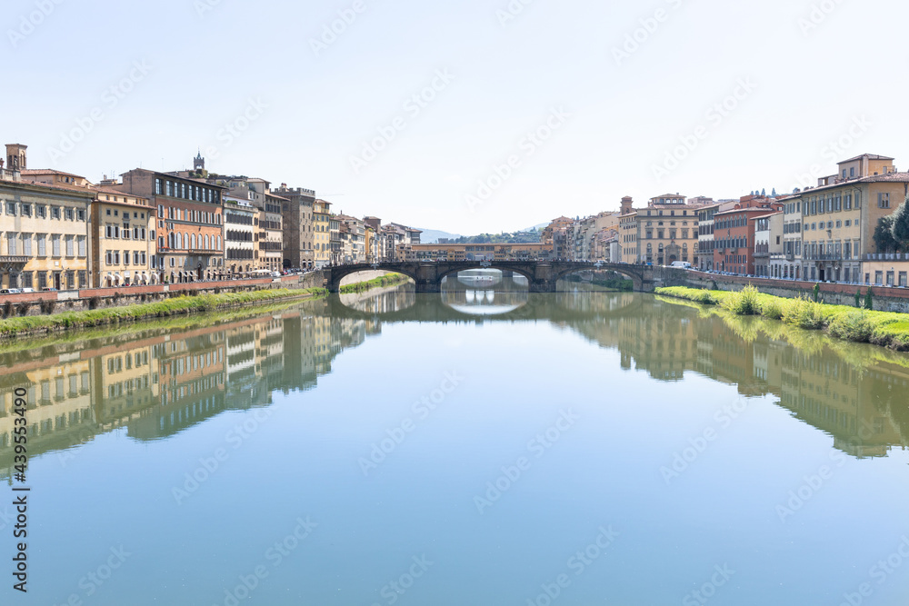 The River Arno. Central Florence. Tuscany. Italy. The River Arno. Central Florence. Tuscany. Italy.
