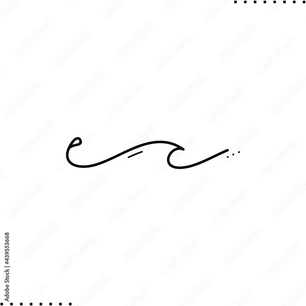 wave tattoo vector icon in outline wave tattoo vector icon in outline