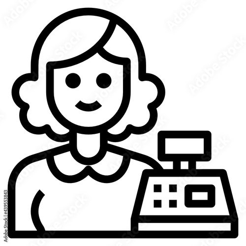 Cashier line icon