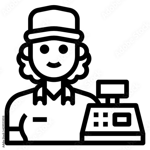 Cashier line icon