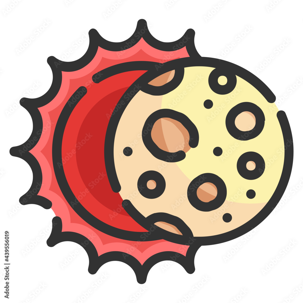 eclipse line icon eclipse line icon