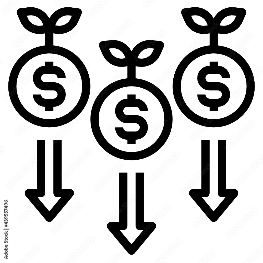 Obraz premium Decrease line icon