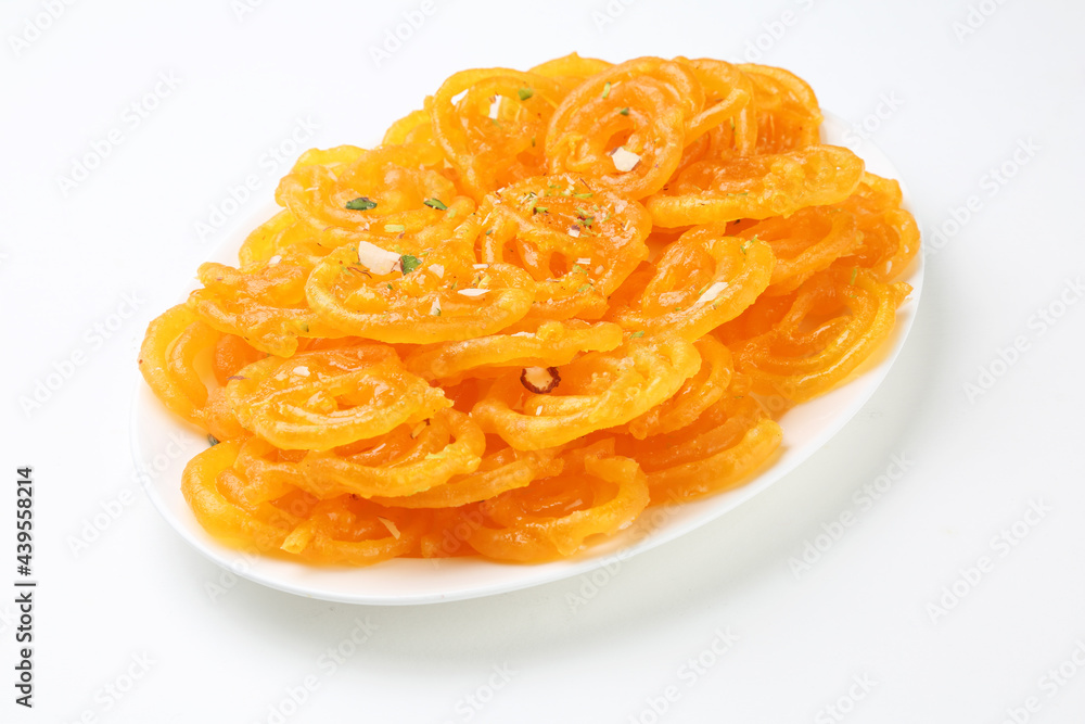 Foto de Jalebi or Jilbi or imarati, indian sweet food fried in pure