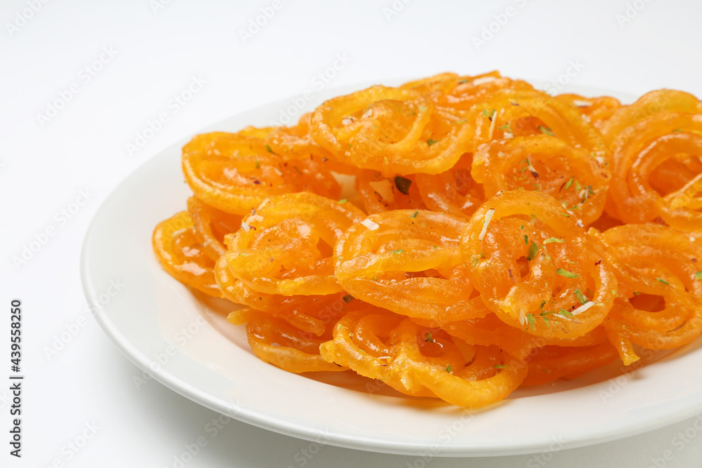 Foto de Jalebi or Jilbi or imarati, indian sweet food fried in pure