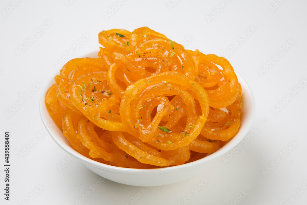 Jalebi or Jilbi or imarati, indian sweet food fried in pure ghee,Jalebi an Indian dessert made
