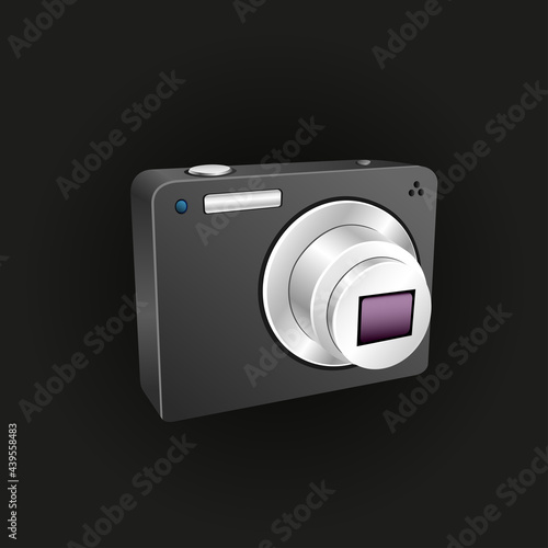 amateur camera on dark background