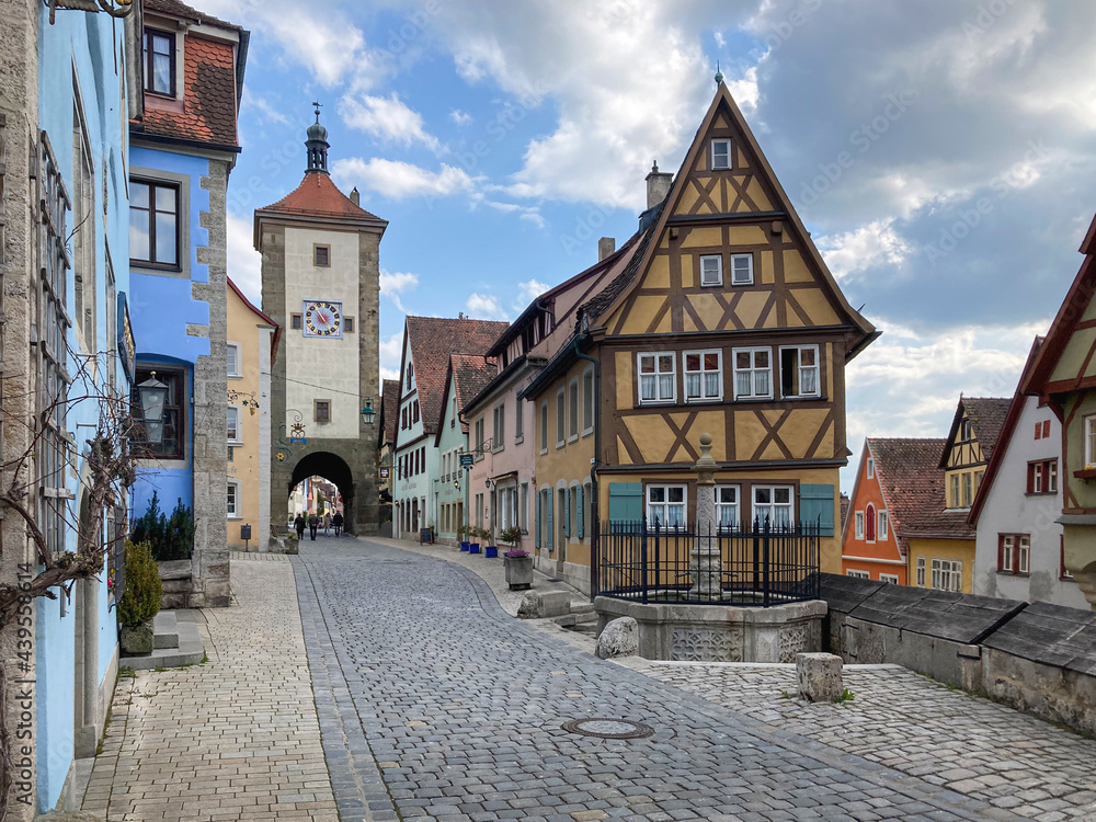 Das Plönlein mit dem Sieberstor in Rothenburg ob der Tauber
