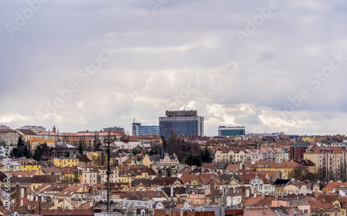 Prague cityscape of the district of Nusle, shot from the park Grebovka - Czechia © Stefan