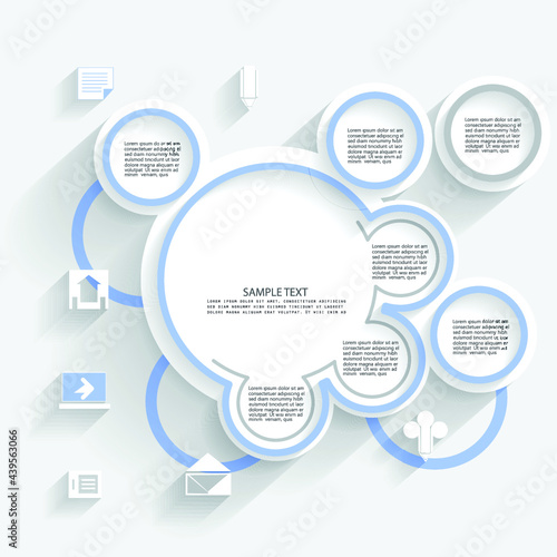 Design for business data visualization, cover layout and infographic