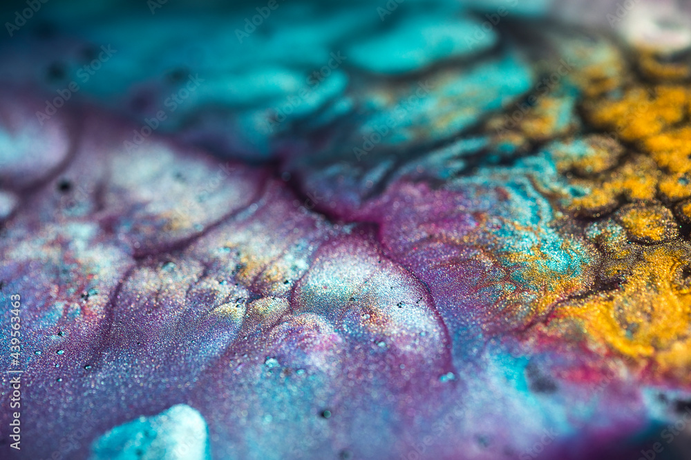 Obraz premium Beautiful acrylic color abstract background. Colored marble mixed ink abstraction.