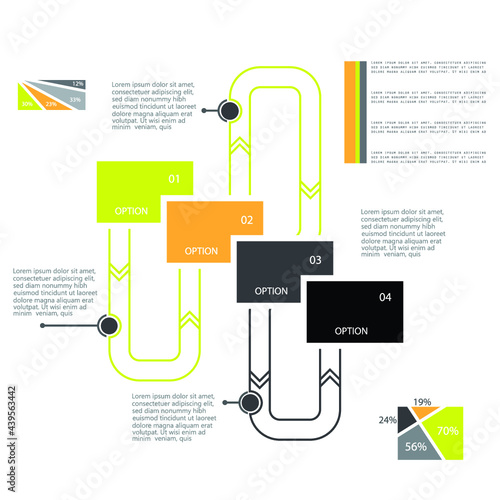 Infographic elements for annual reports