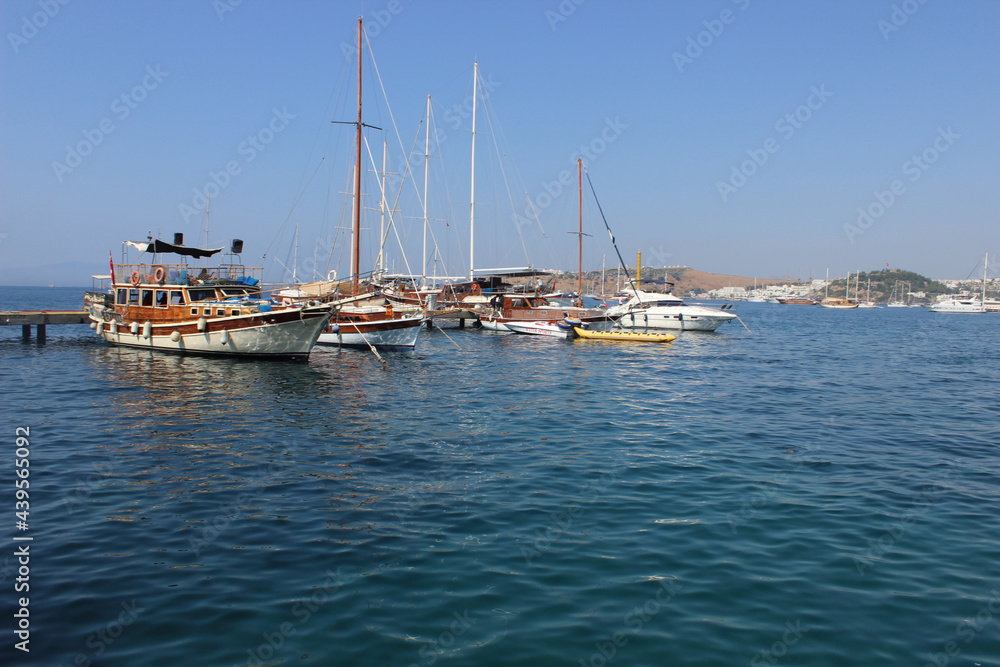 yachts on Aegean sea vacation