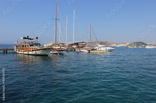 yachts on Aegean sea vacation