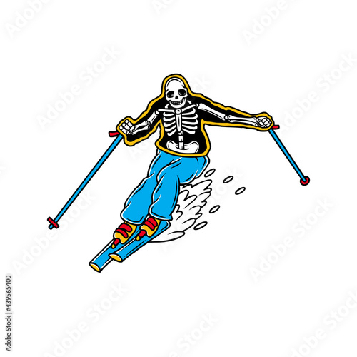 Ski vector. Color can be change.