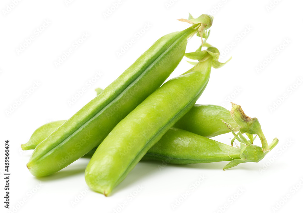 Fresh peas on white background Fresh peas on white background