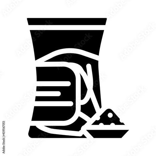 buckwheat groats gluten free glyph icon vector. buckwheat groats gluten free sign. isolated contour symbol black illustration