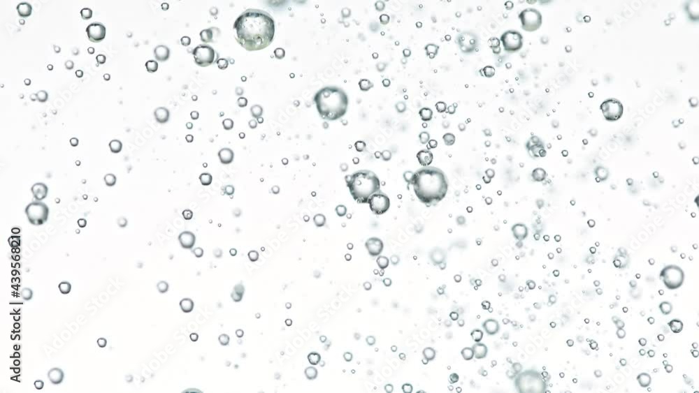 Super Slow Motion Shot of Rising Various Bubbles in Water Isolated on White Background at 1000 fps. Super Slow Motion Shot of Rising Various Bubbles in Water Isolated on White Background at 1000 fps.