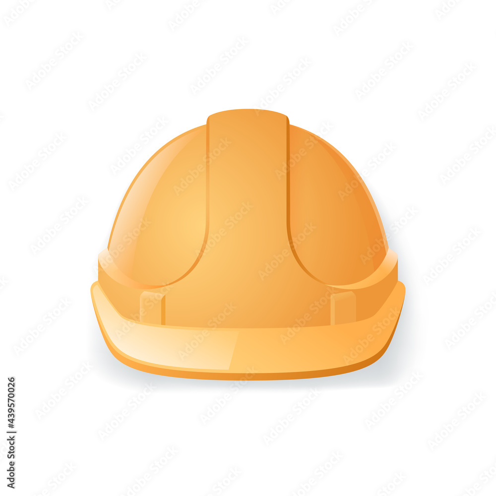 Safety helmet isolated on white background. Realistic vector illustration Safety helmet isolated on white background. Realistic vector illustration