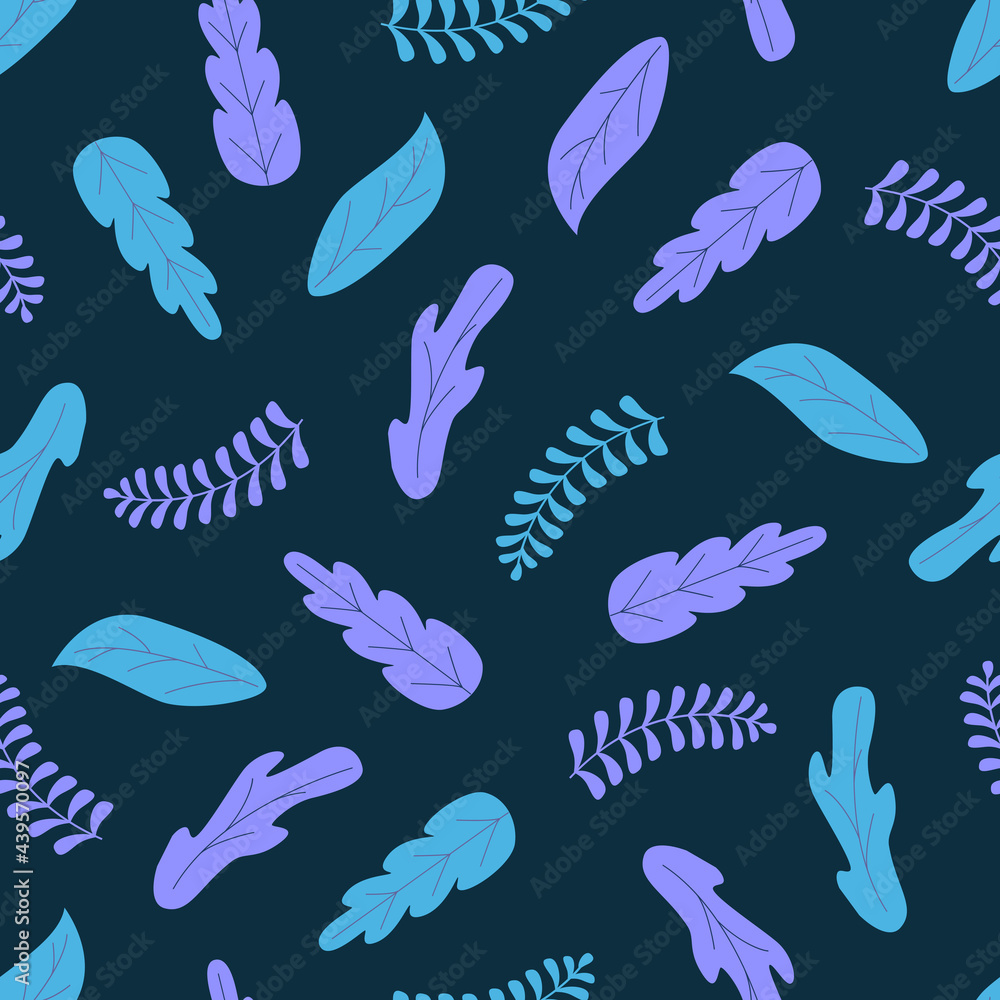 Seamless Pattern Set nature abstract leaves. Collection of trendy foliages. Vector illustration. Seamless Pattern Set nature abstract leaves. Collection of trendy foliages. Vector illustration.