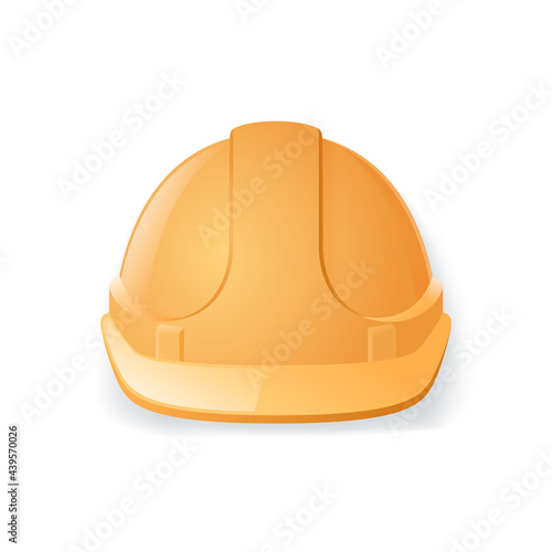 Safety helmet isolated on white background. Realistic vector illustration