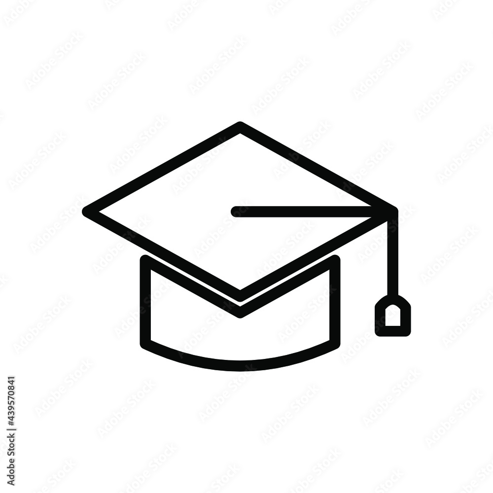 Graduation cap vector isolated on white background. Graduation cap Icon. Graduation cap vector isolated on white background. Graduation cap Icon.