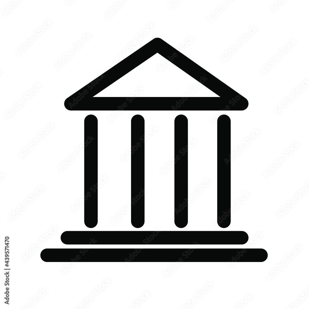Pantheon icon. Black icon. Pantheon concept. Vector illustration. Museum icon. Pantheon icon. Black icon. Pantheon concept. Vector illustration. Museum icon.