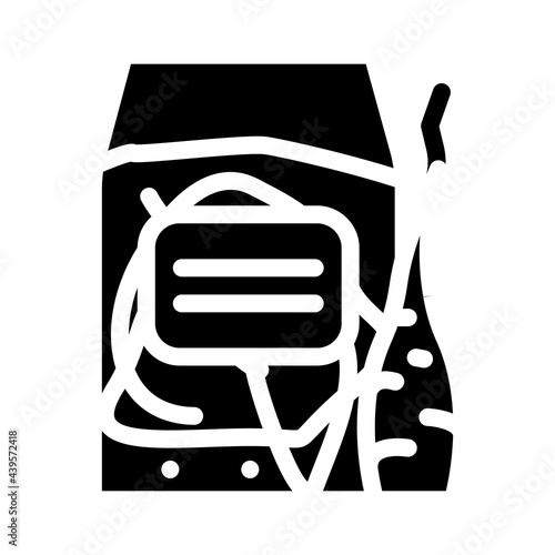 arrowroot agricultural plant gluten free glyph icon vector. arrowroot agricultural plant gluten free sign. isolated contour symbol black illustration