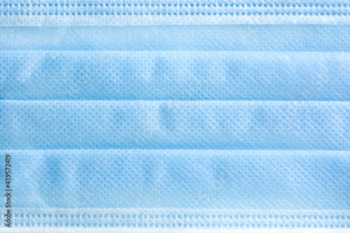 light blue medical surgical mask, macro texture