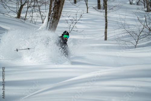 skiing powder
 photo