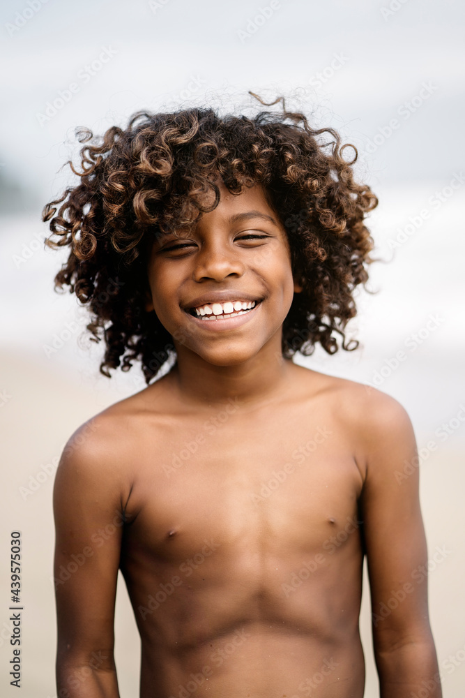 African Boy in the Beach Portrait African Boy in the Beach Portrait