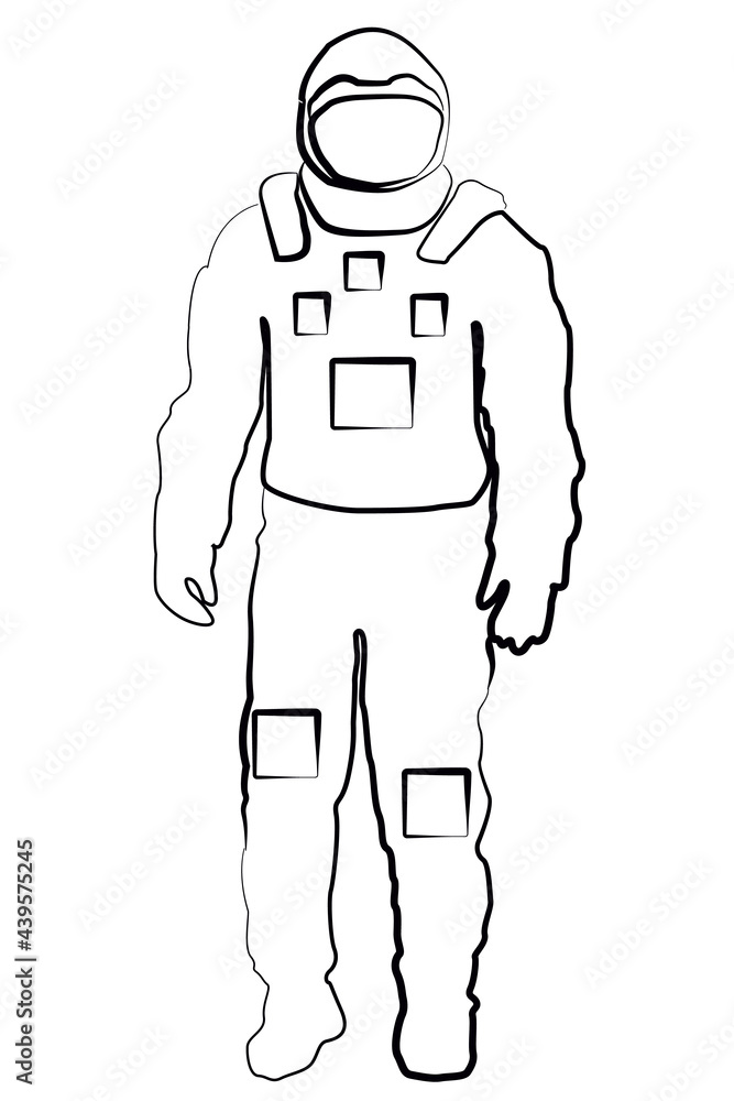 astronaut in space suit worker of stars