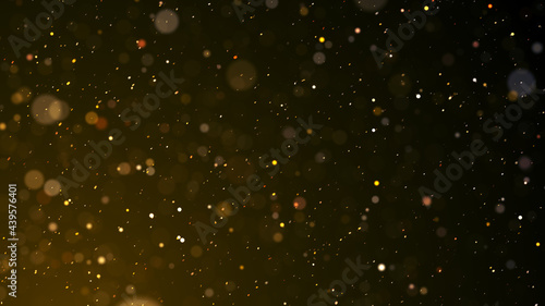 Gold bokeh glittering awards background.