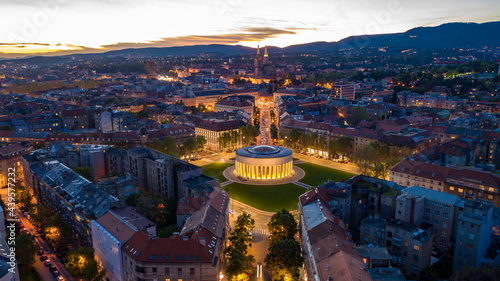 Aerial view of Zagreb photo