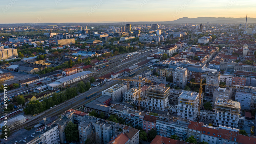 Aerial view of Zagreb