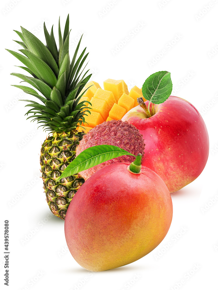 Fruit mango pineapple lychee apple Fruit mango pineapple lychee apple