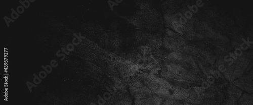 Black wall slate texture rough concrete floor is aged in a retro concept, Texture of a grungy black concrete wall as background © Ronny sefria