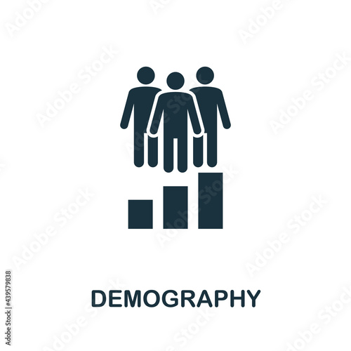 Demography icon. Simple creative element. Filled monochrome Demography icon for templates, infographics and banners