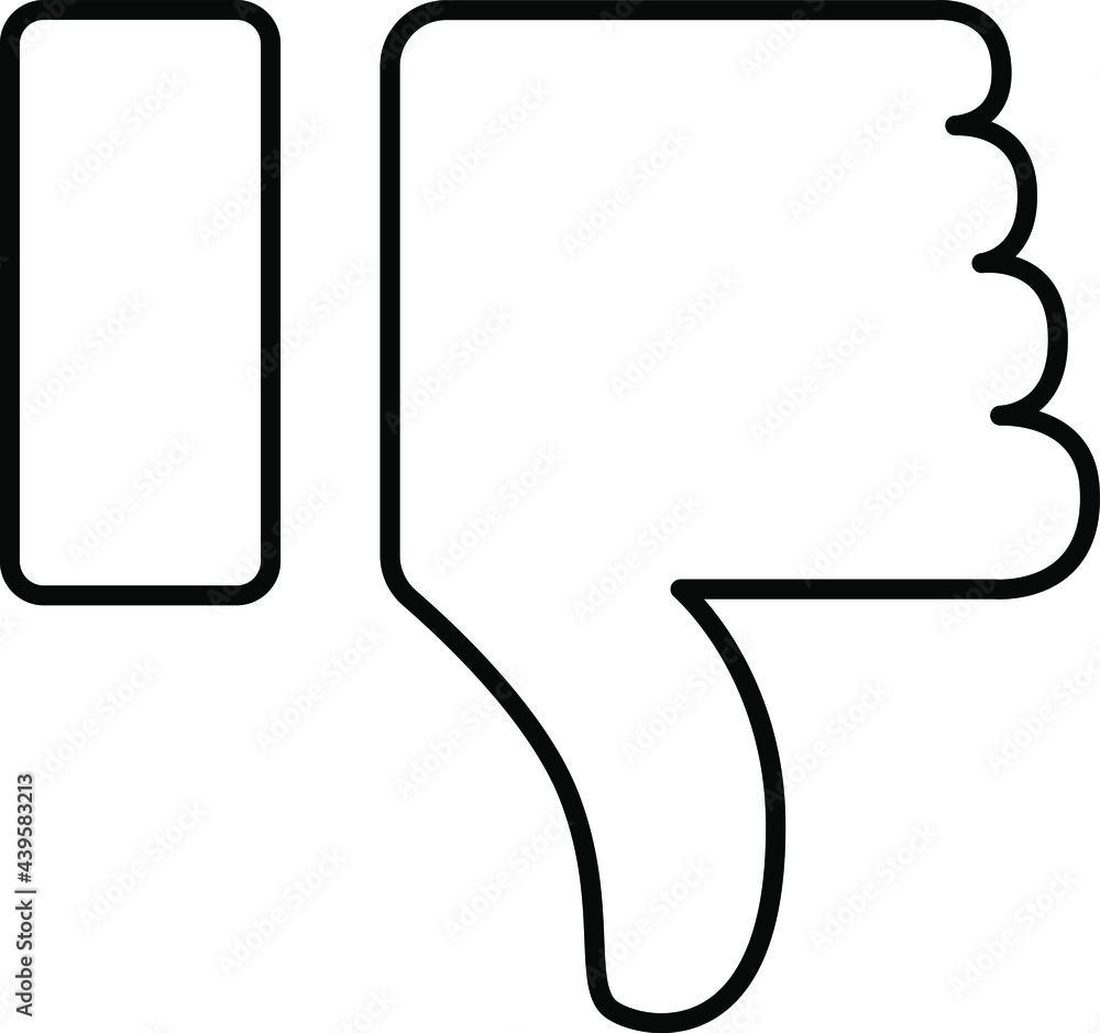 Fototapeta premium dislike line icon vector illustration