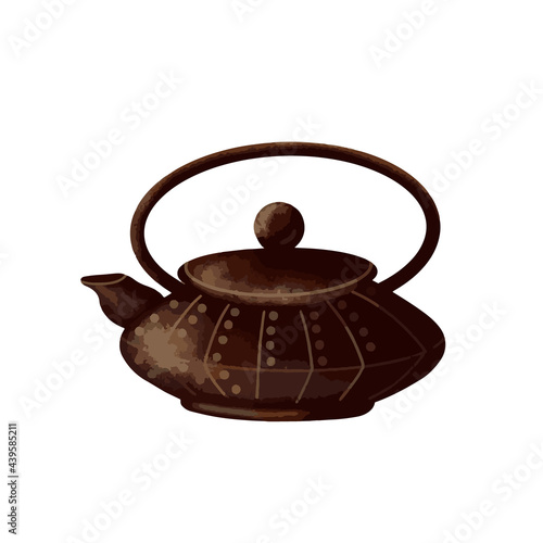 Chinese teapot. Vector illustration