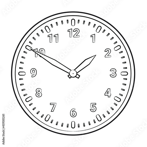 Classic clock face vector illustration