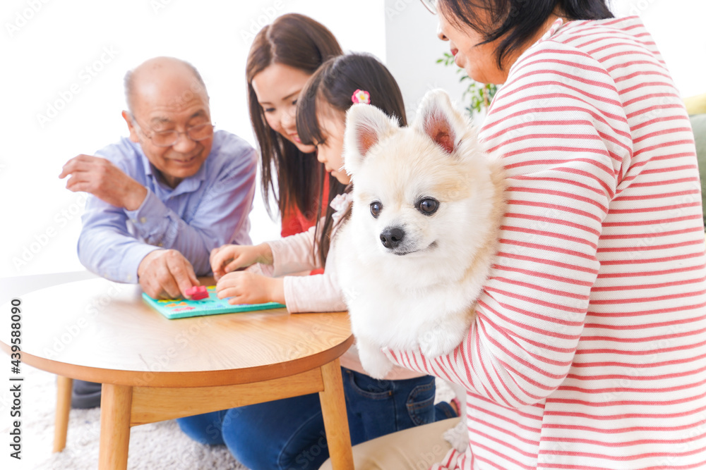 幸せな家族の集合写真 幸せな家族の集合写真