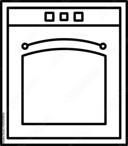 Oven line icon vector illustration