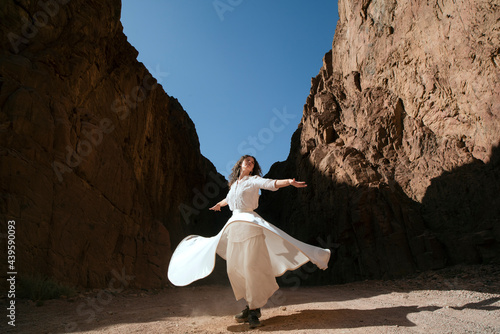 Sufi dance inside canyon 