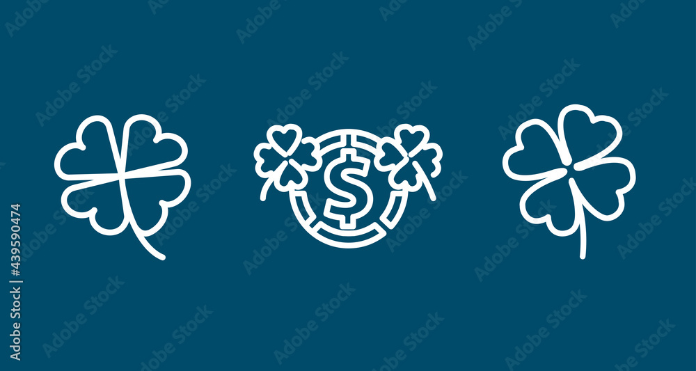 four leaf clover line icon set. clover leaf. four leaf clover line icon set. clover leaf. four leaf clover line icon set. clover leaf. four leaf clover line icon set. clover leaf.